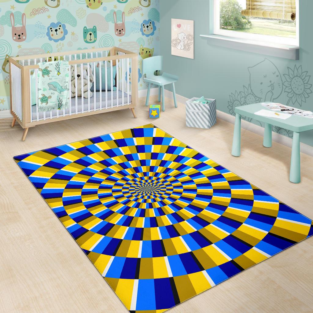 Dartboard Moving Optical Illusion Area Rug GearFrost