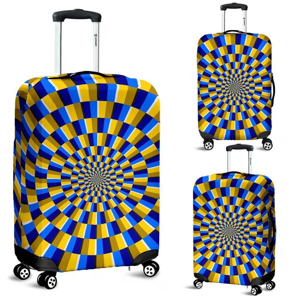 Dartboard Moving Optical Illusion Luggage Cover GearFrost