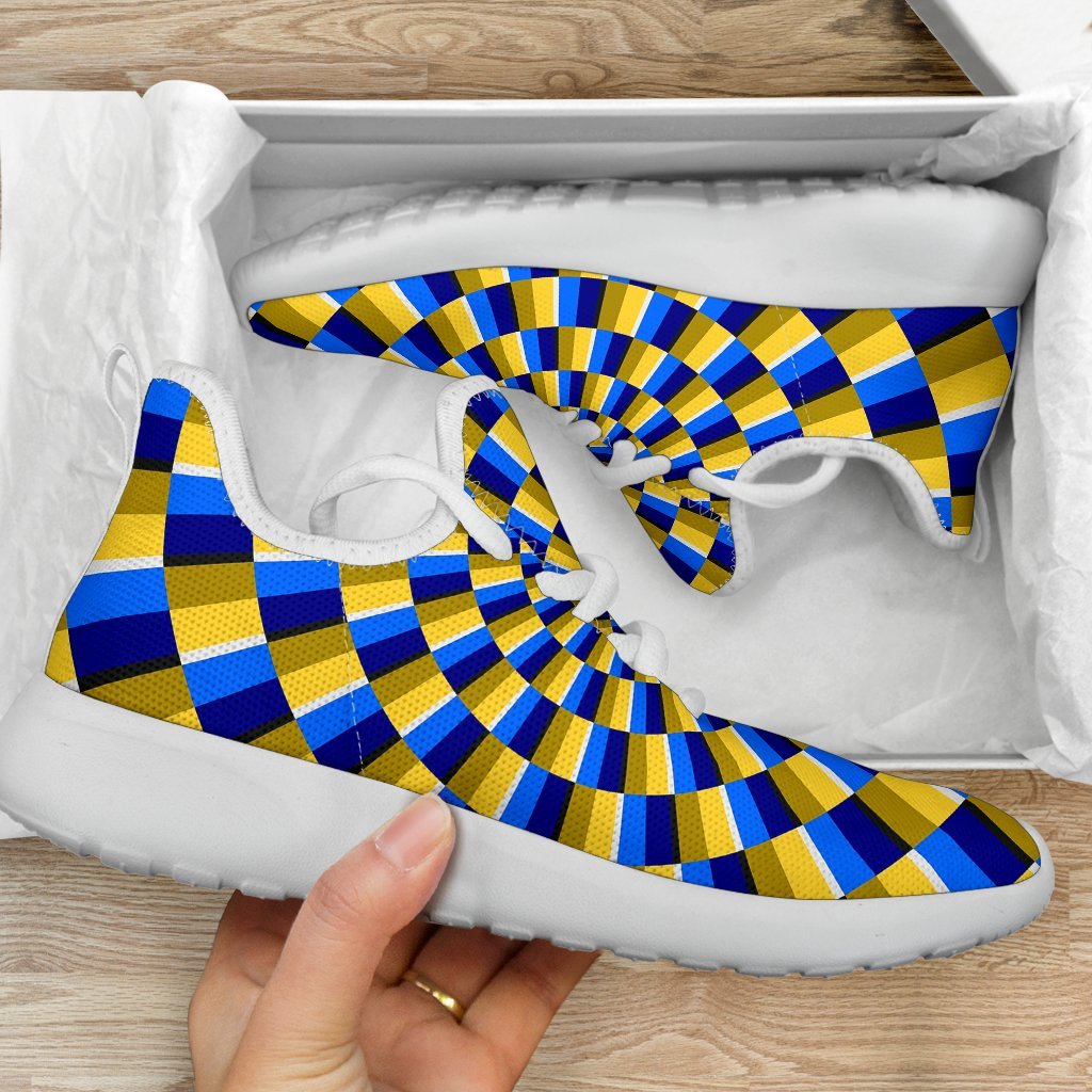 Dartboard Moving Optical Illusion Mesh Knit Shoes GearFrost