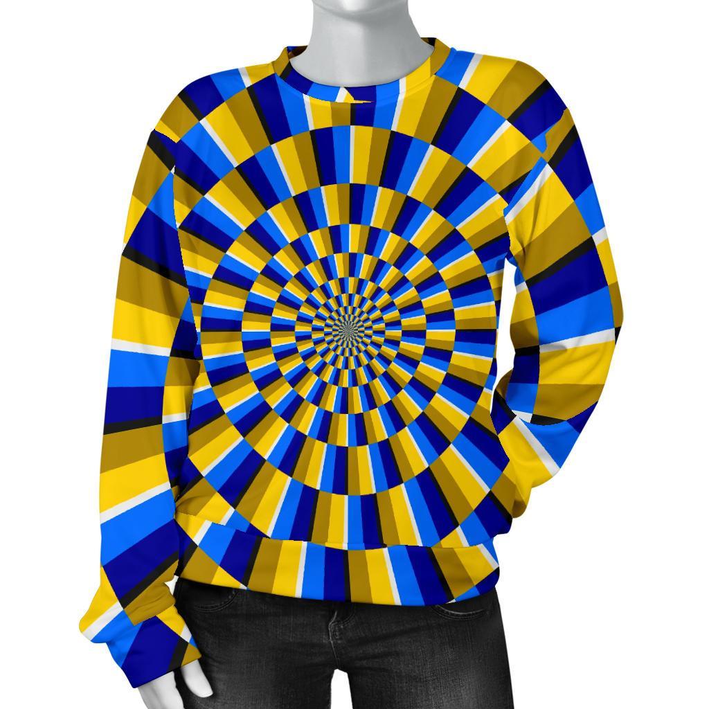 Dartboard Moving Optical Illusion Women's Crewneck Sweatshirt GearFrost