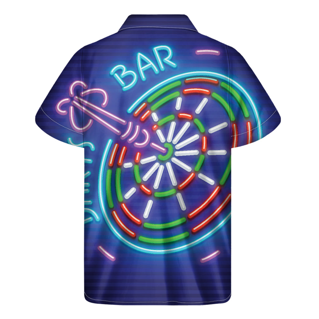 Darts Bar Sign Print Men's Short Sleeve Shirt