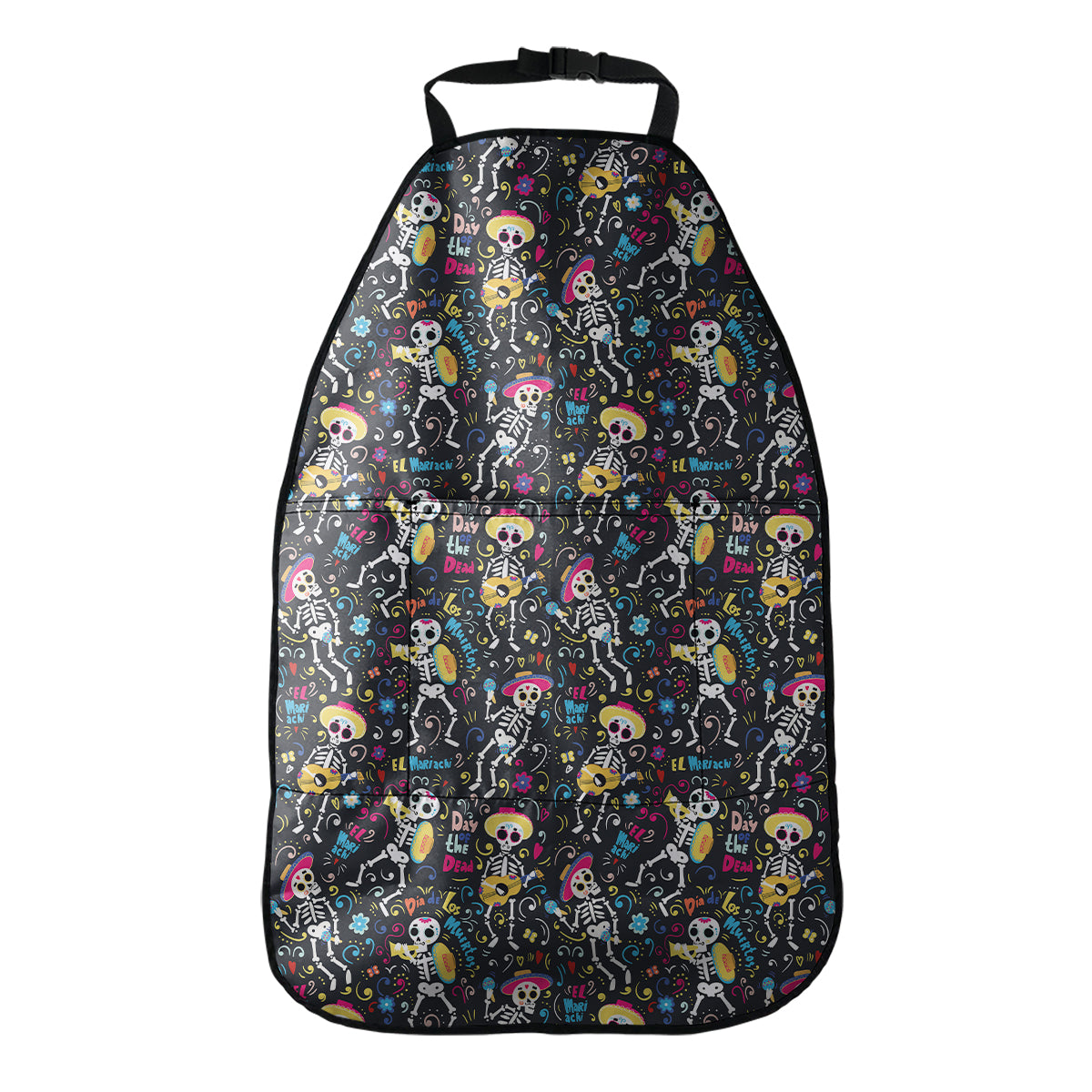 Day Of The Dead Mariachi Skeletons Print Car Seat Organizers