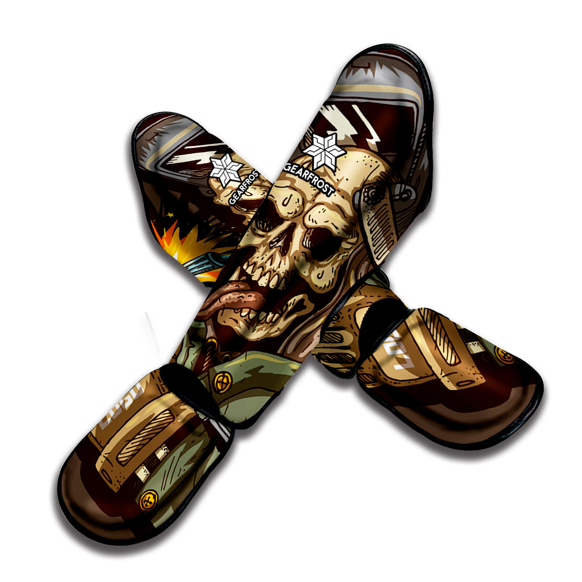 Dead Welder Print Muay Thai Shin Guard