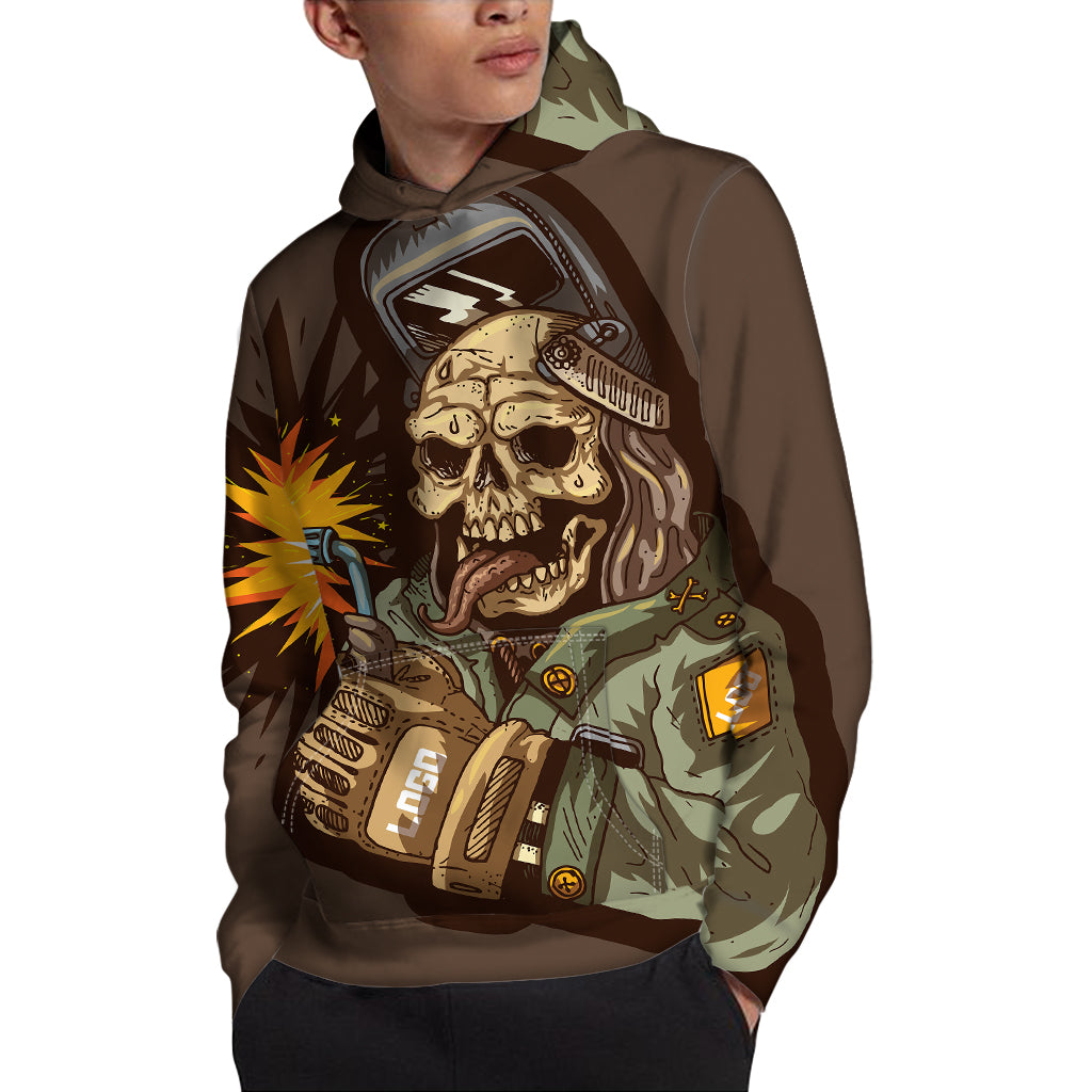 Dead Welder Print Pullover Hoodie