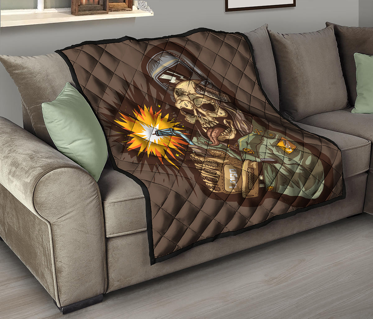 Dead Welder Print Quilt