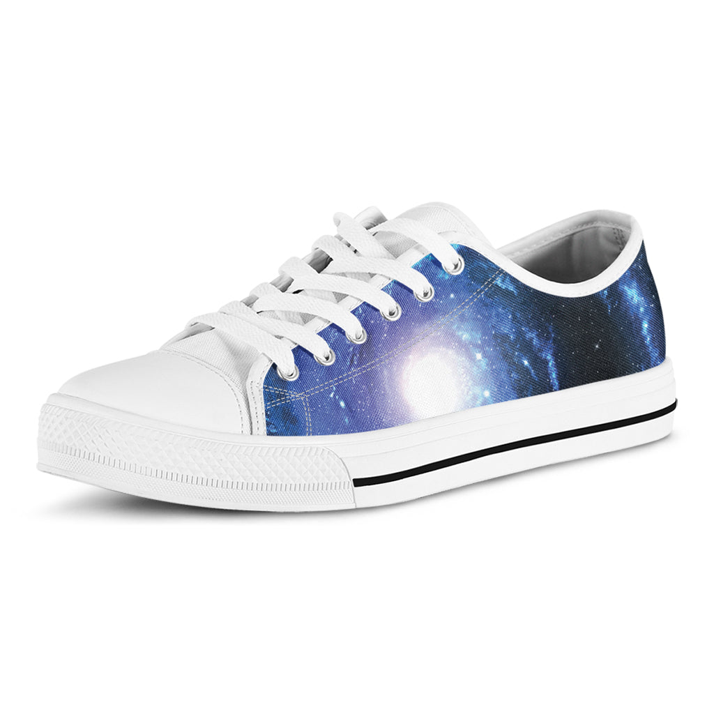 Deep Space Milky Way Print White Low Top Shoes