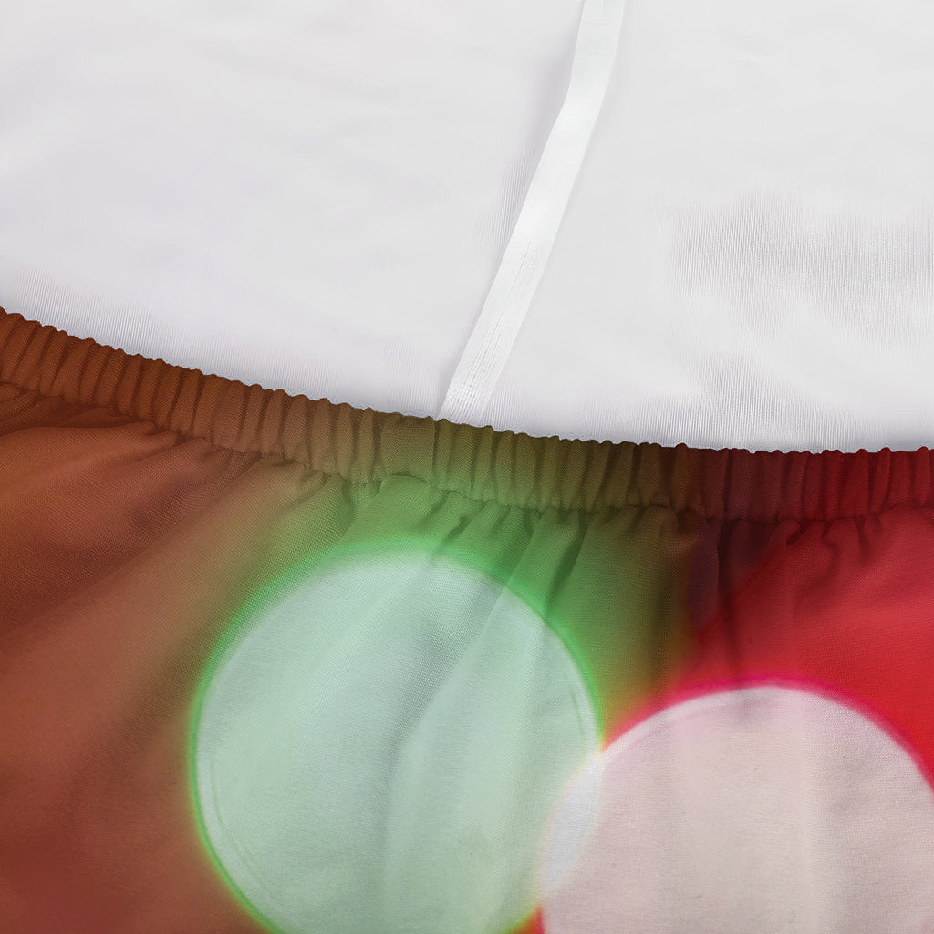Defocused Christmas Lights Print Sofa Cover