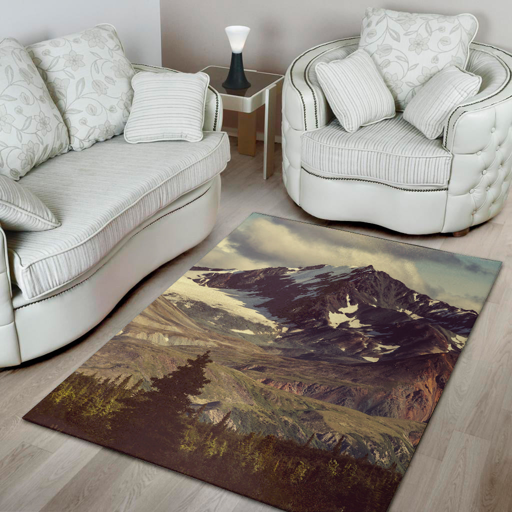Denali Mountain Print Area Rug
