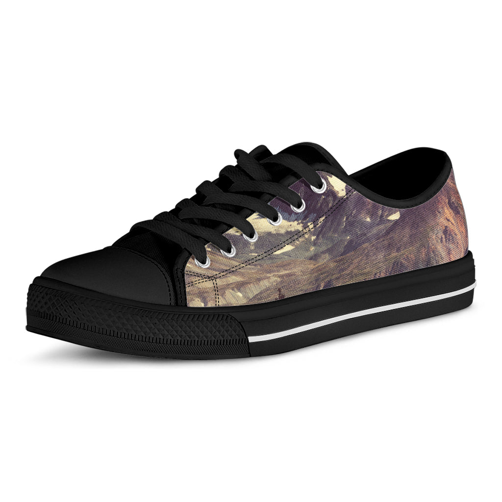 Denali Mountain Print Black Low Top Shoes
