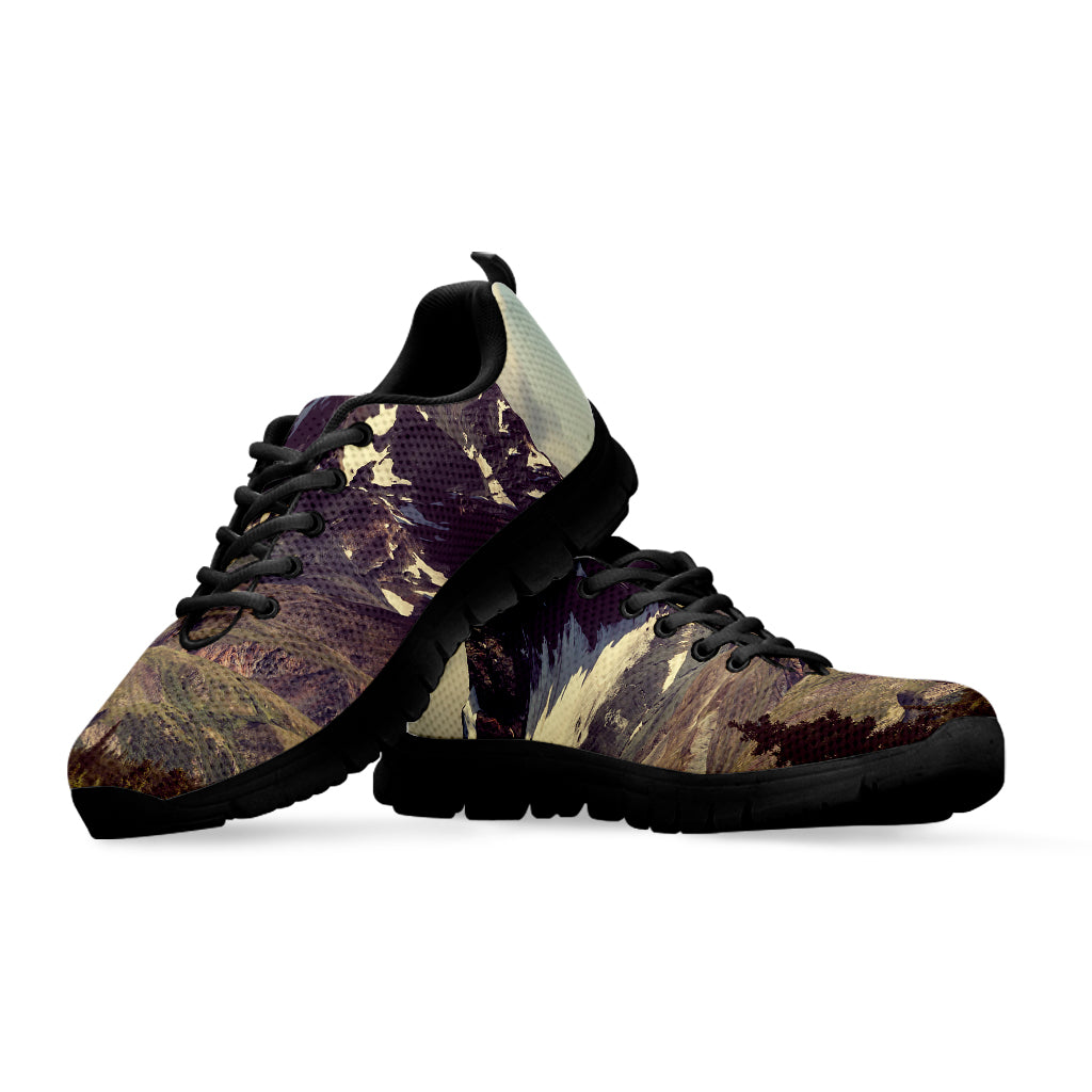 Denali Mountain Print Black Sneakers