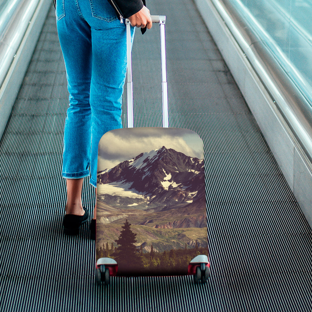 Denali Mountain Print Luggage Cover