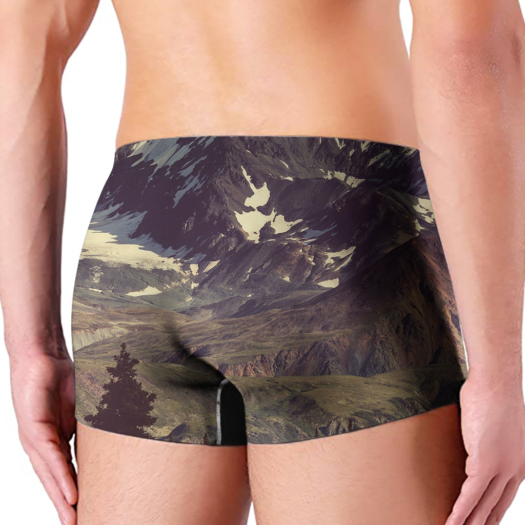 Denali Mountain Print Men's Boxer Briefs