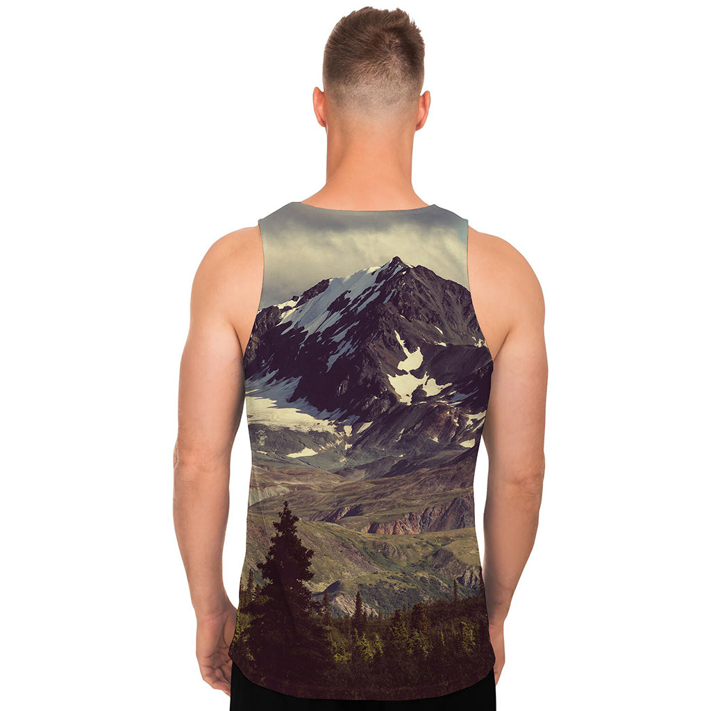 Denali Mountain Print Men's Tank Top