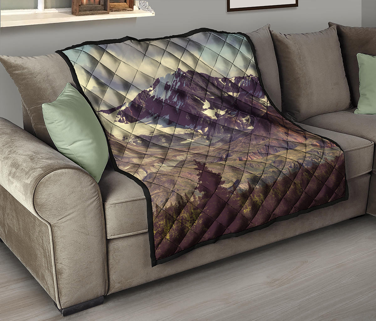Denali Mountain Print Quilt
