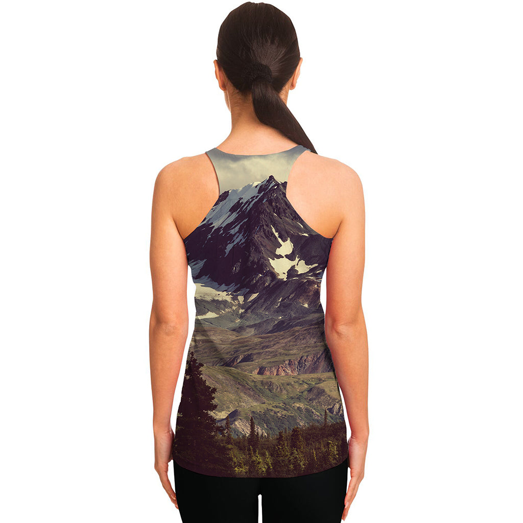 Denali Mountain Print Women's Racerback Tank Top