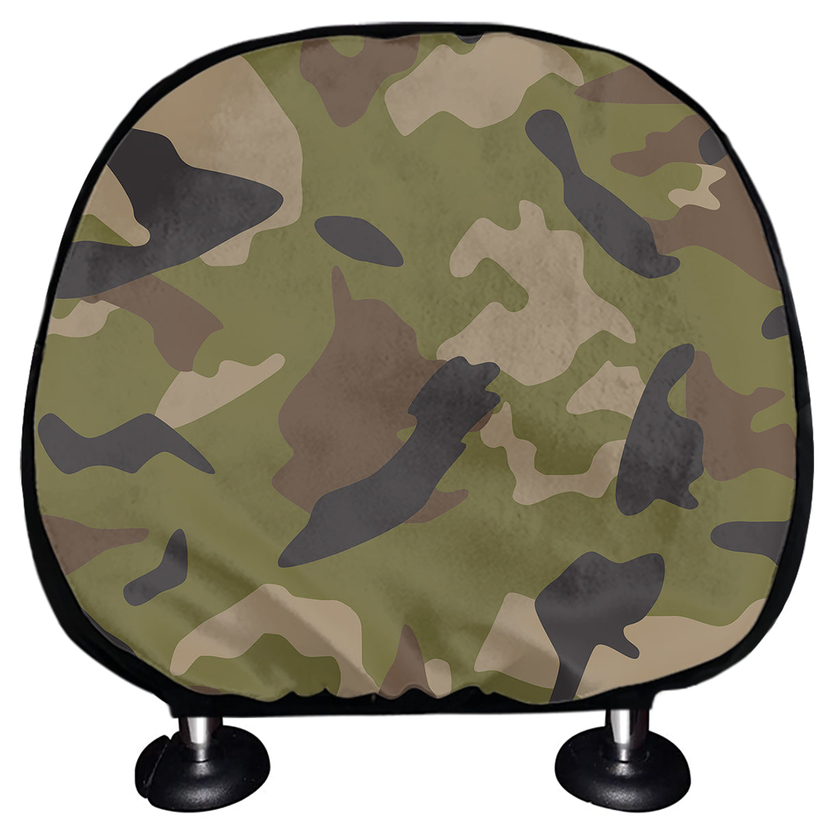 Desert Green Camouflage Print Car Headrest Covers