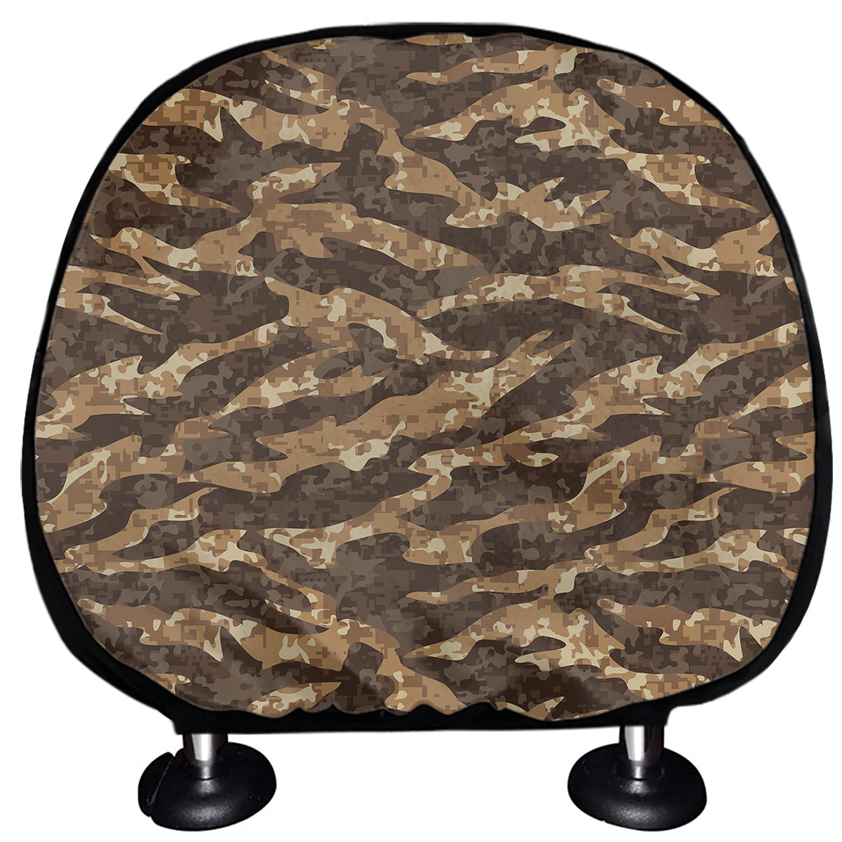 Desert Tiger Stripe Camouflage Print Car Headrest Covers