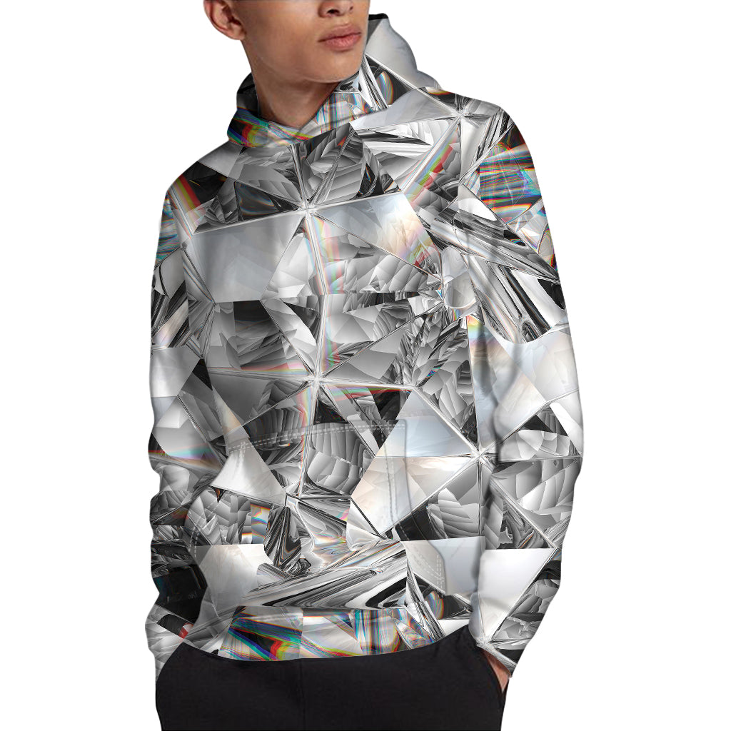 Diamond Artwork Print Pullover Hoodie