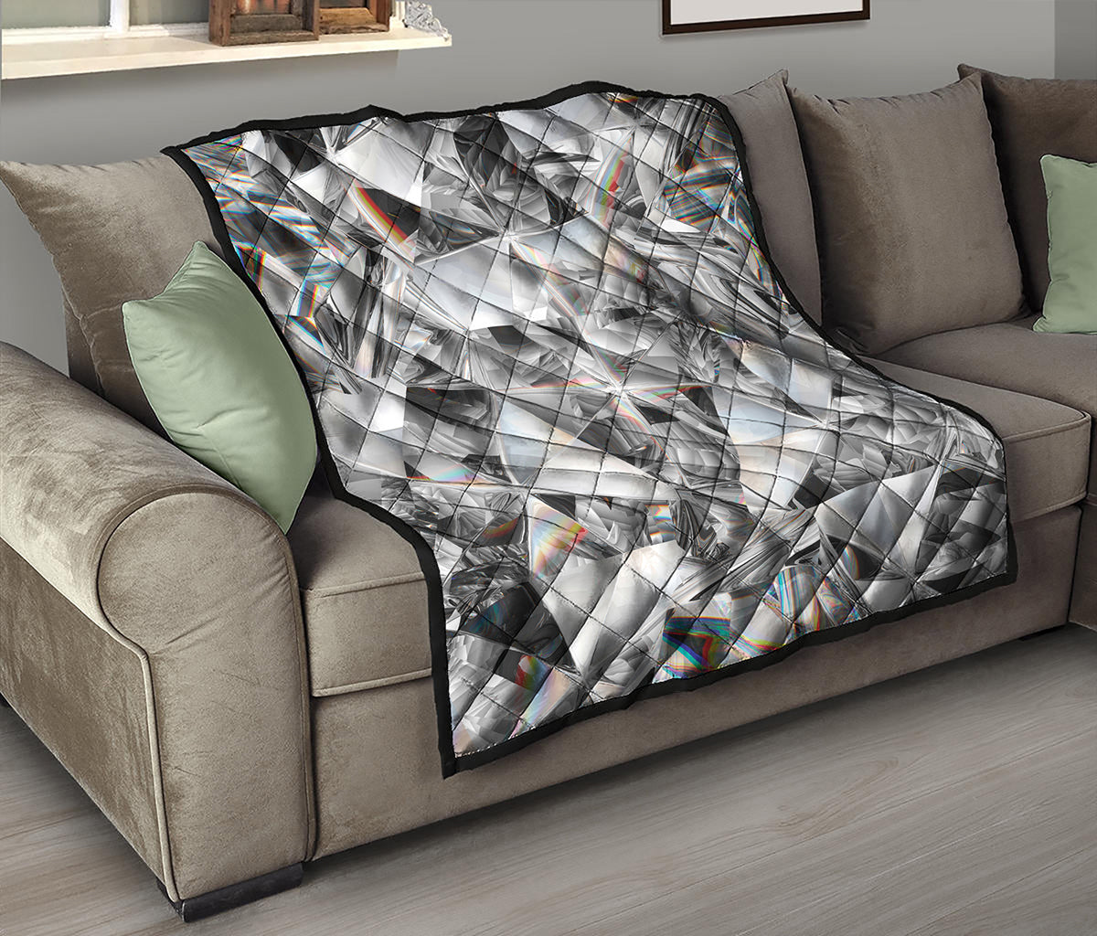 Diamond Artwork Print Quilt