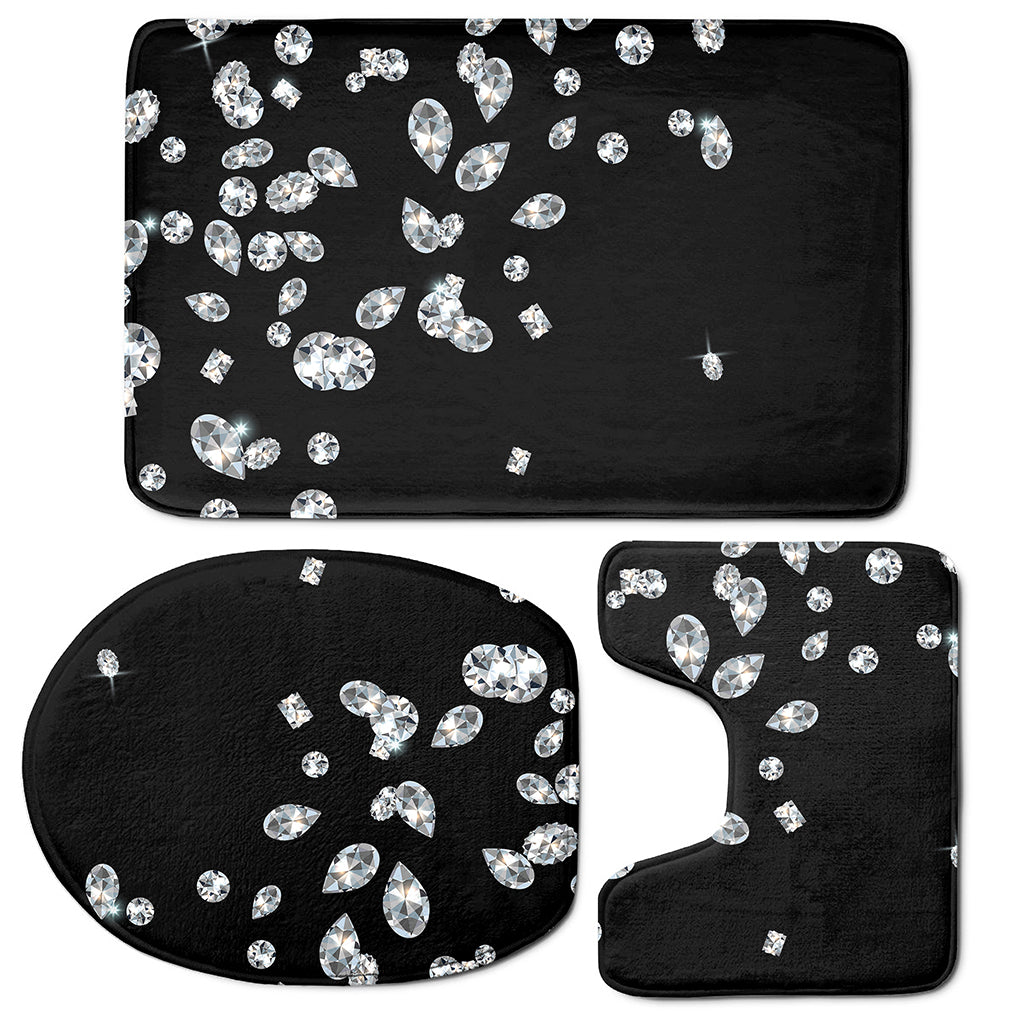 Diamond Gems Print 3 Piece Bath Mat Set