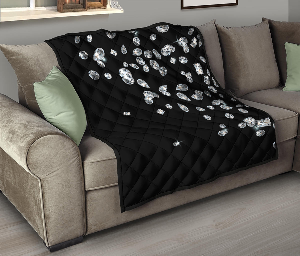 Diamond Gems Print Quilt