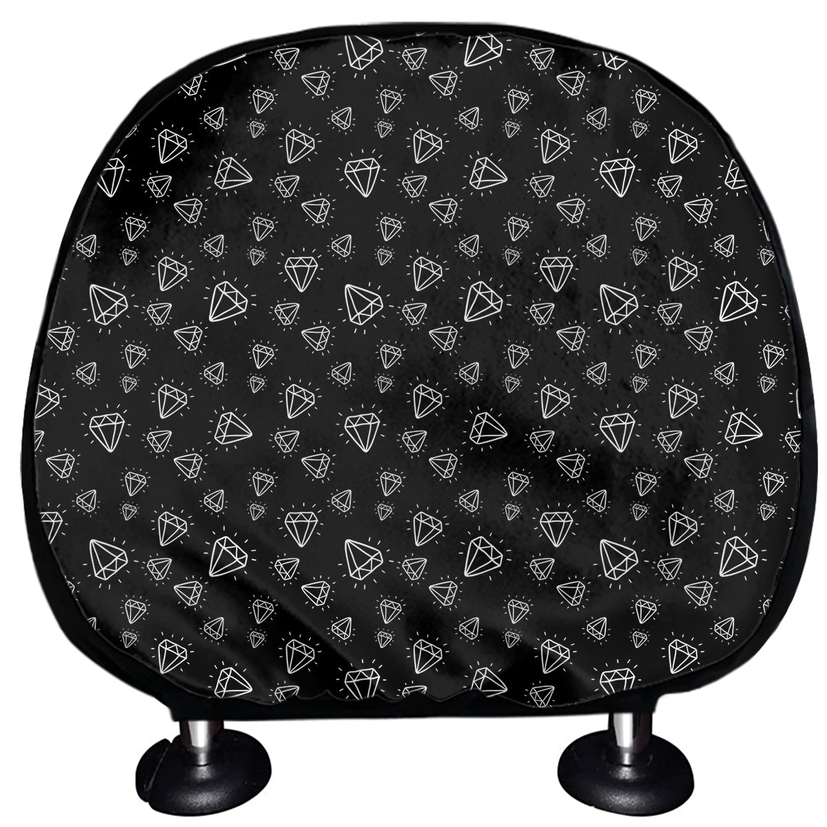 Diamond Pattern Print Car Headrest Covers