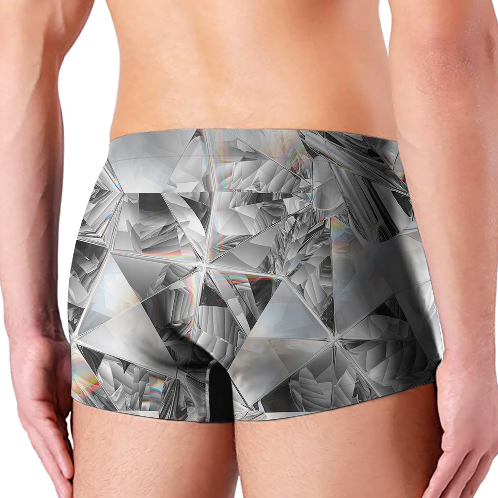 Diamond Texture Print Men's Boxer Briefs