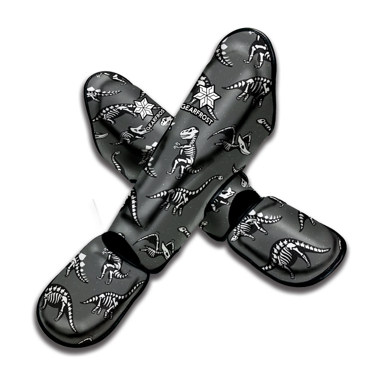 Dinosaur Fossil Pattern Print Muay Thai Shin Guard