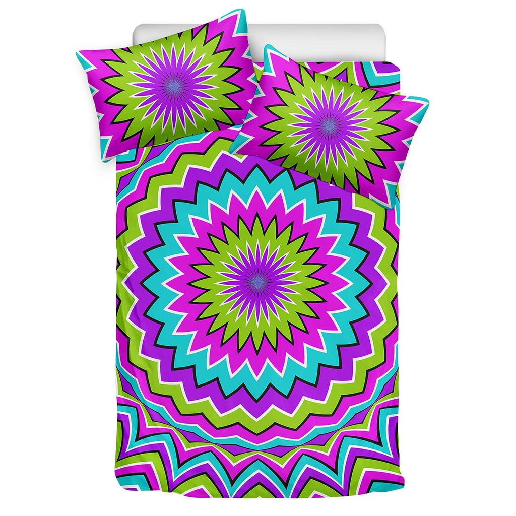 Dizzy Circle Moving Optical Illusion Duvet Cover Bedding Set