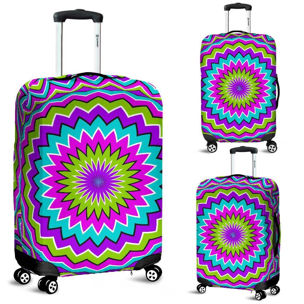 Dizzy Circle Moving Optical Illusion Luggage Cover GearFrost