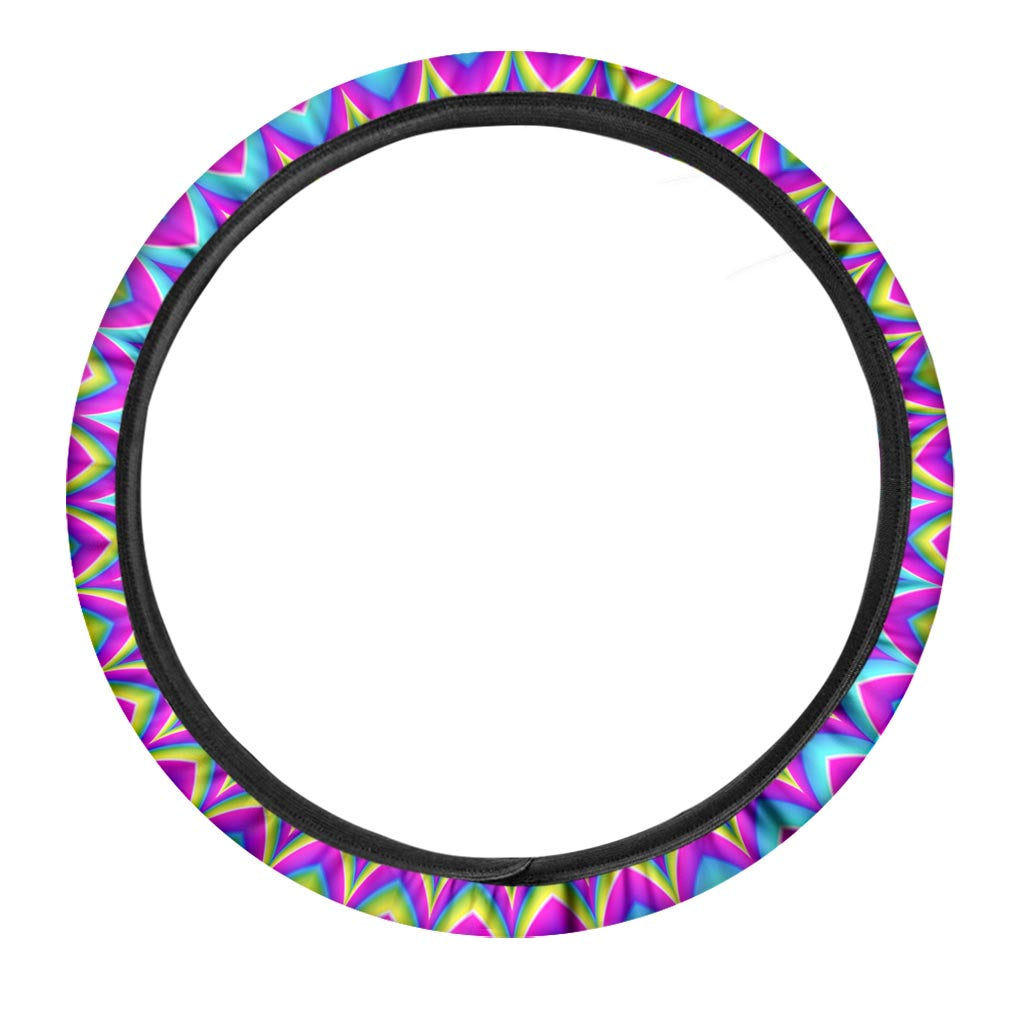 Dizzy Spiral Moving Optical Illusion Car Steering Wheel Cover