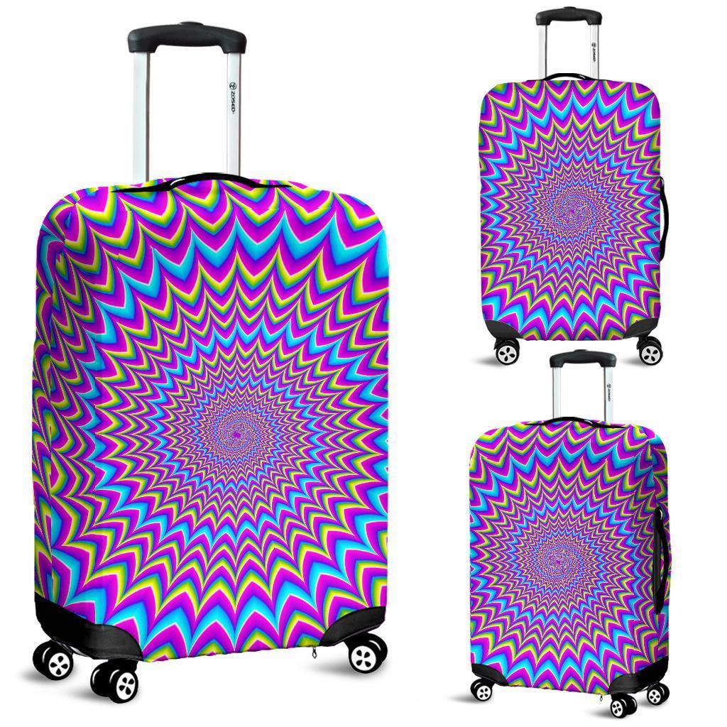 Dizzy Spiral Moving Optical Illusion Luggage Cover GearFrost