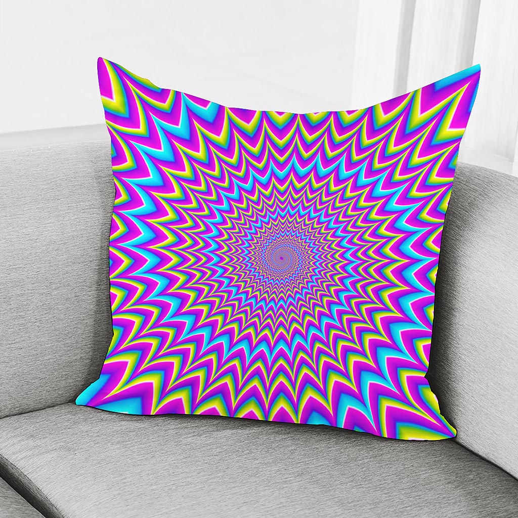 Dizzy Spiral Moving Optical Illusion Pillow Cover