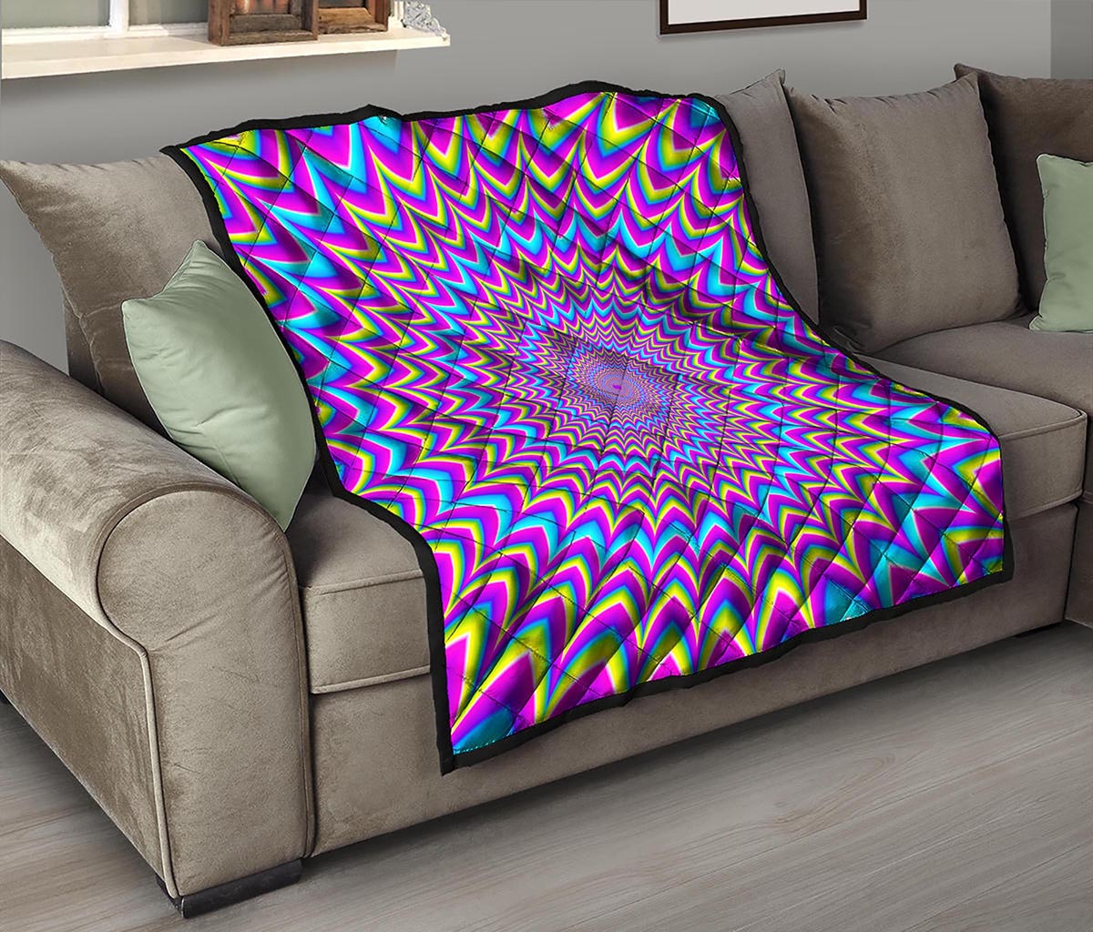 Dizzy Spiral Moving Optical Illusion Quilt