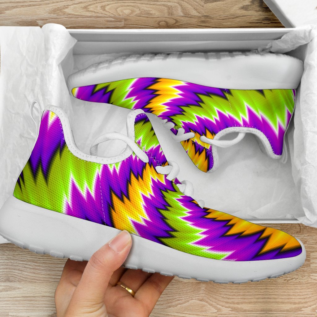 Dizzy Vortex Moving Optical Illusion Mesh Knit Shoes GearFrost