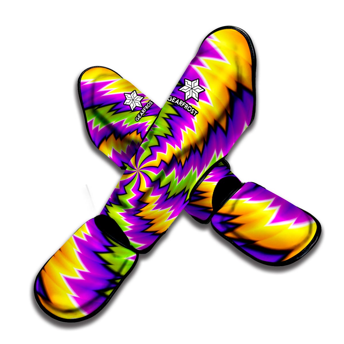 Dizzy Vortex Moving Optical Illusion Muay Thai Shin Guard