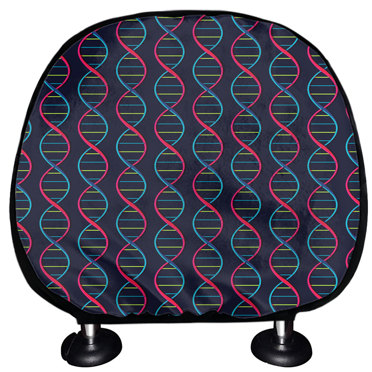 DNA Helix Pattern Print Car Headrest Covers
