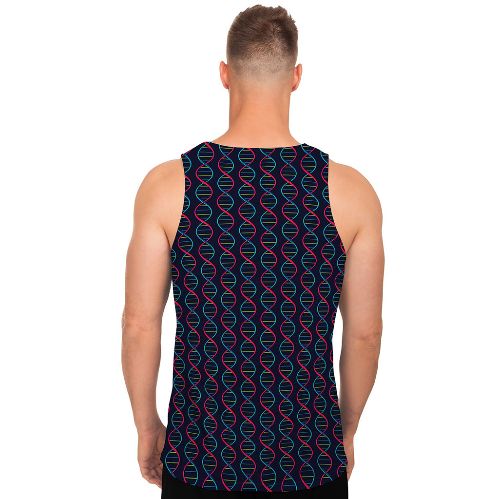 DNA Helix Pattern Print Men's Tank Top