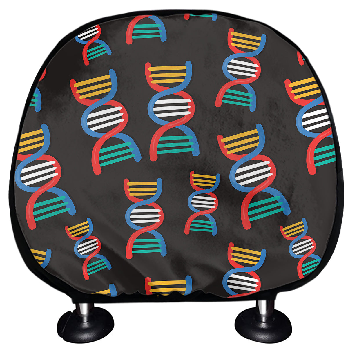 DNA Strands Pattern Print Car Headrest Covers