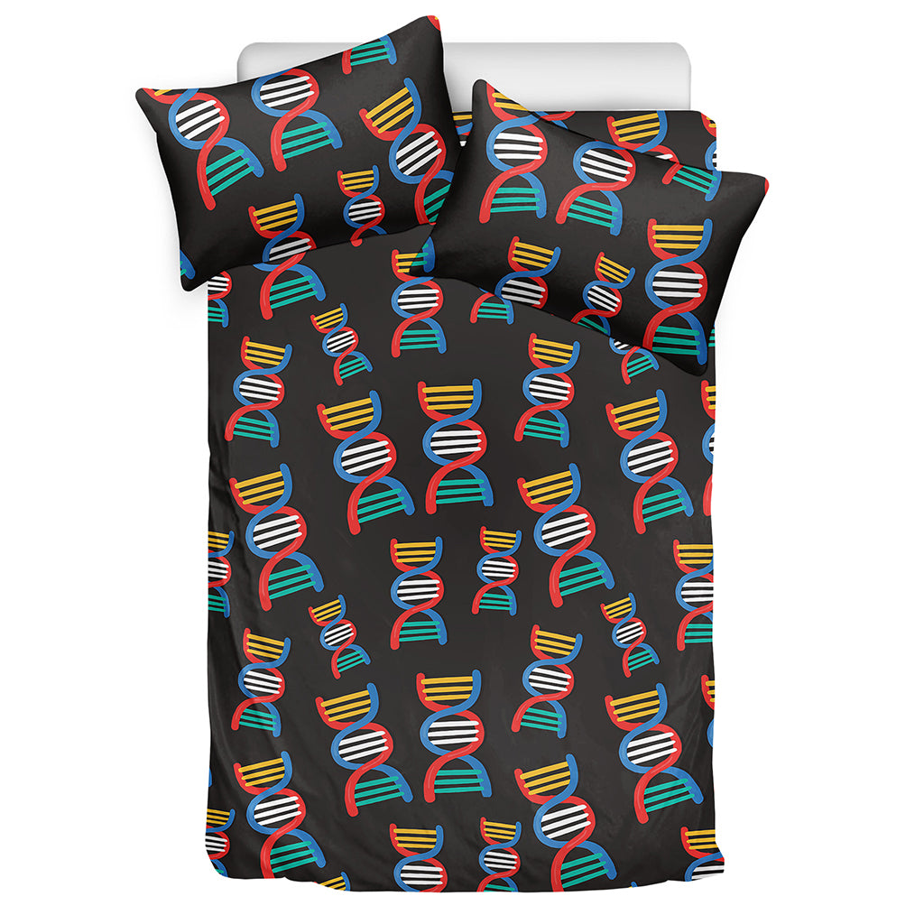 DNA Strands Pattern Print Duvet Cover Bedding Set