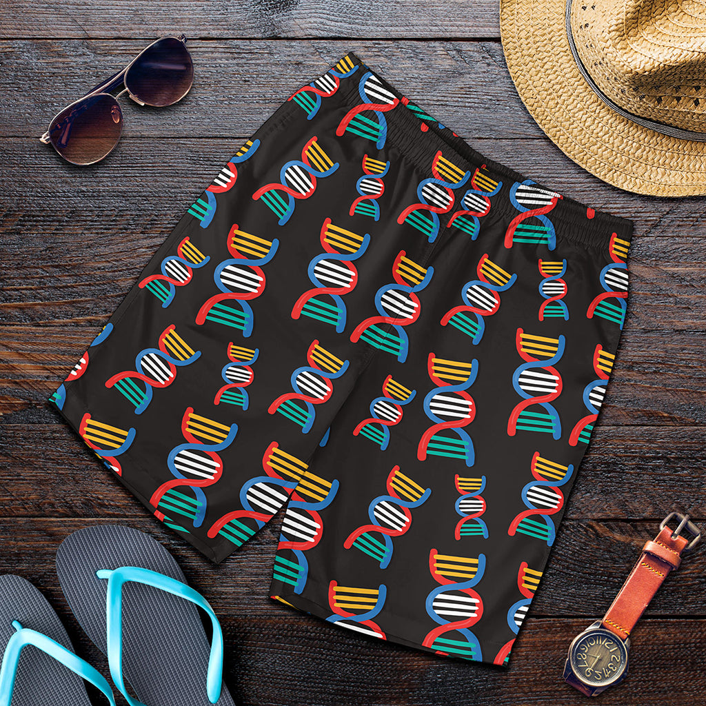 DNA Strands Pattern Print Men's Shorts