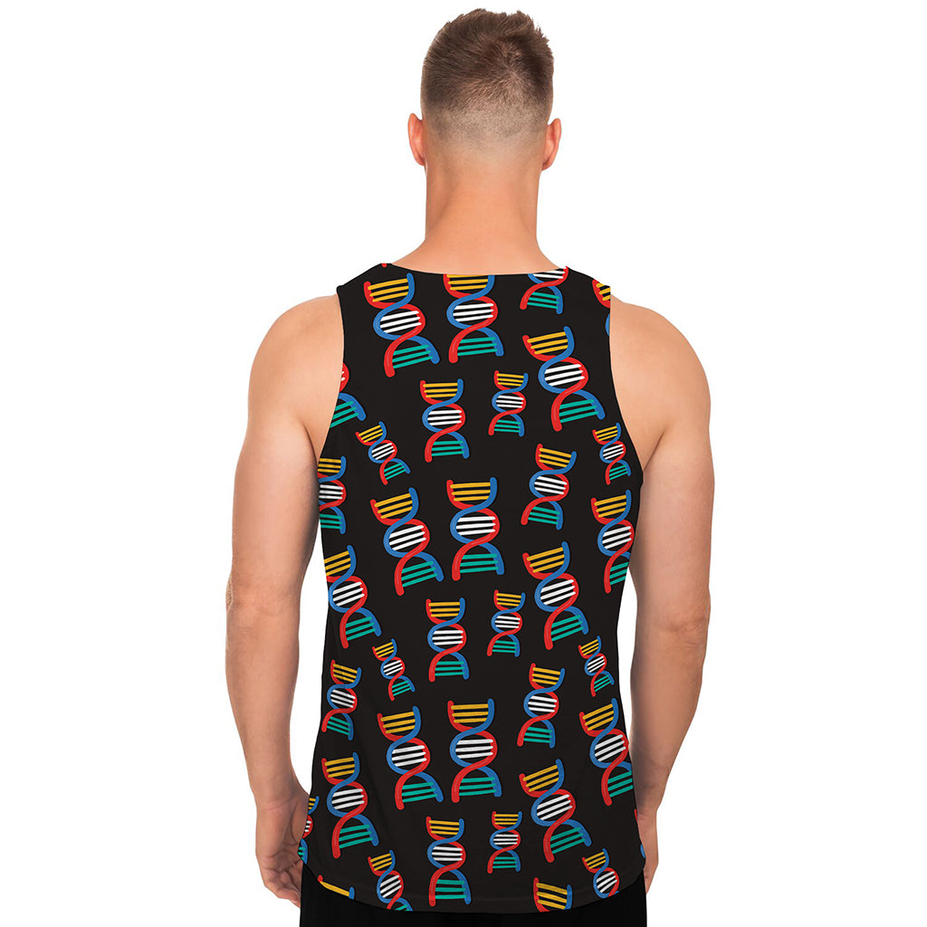 DNA Strands Pattern Print Men's Tank Top