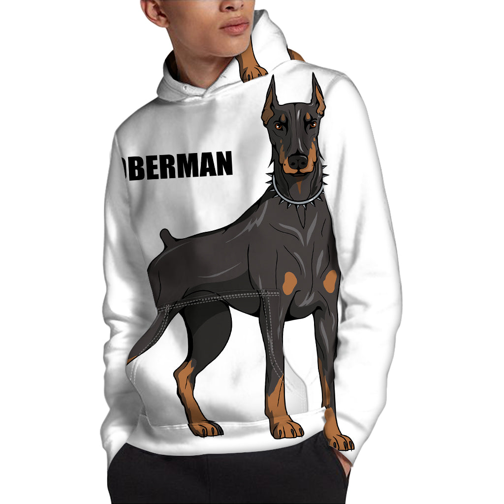 Doberman Pinscher Print Pullover Hoodie