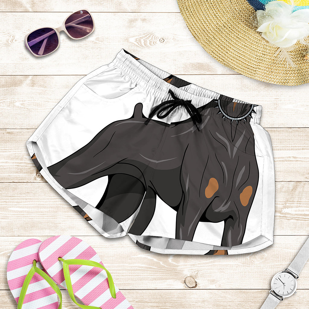 Doberman Pinscher Print Women's Shorts