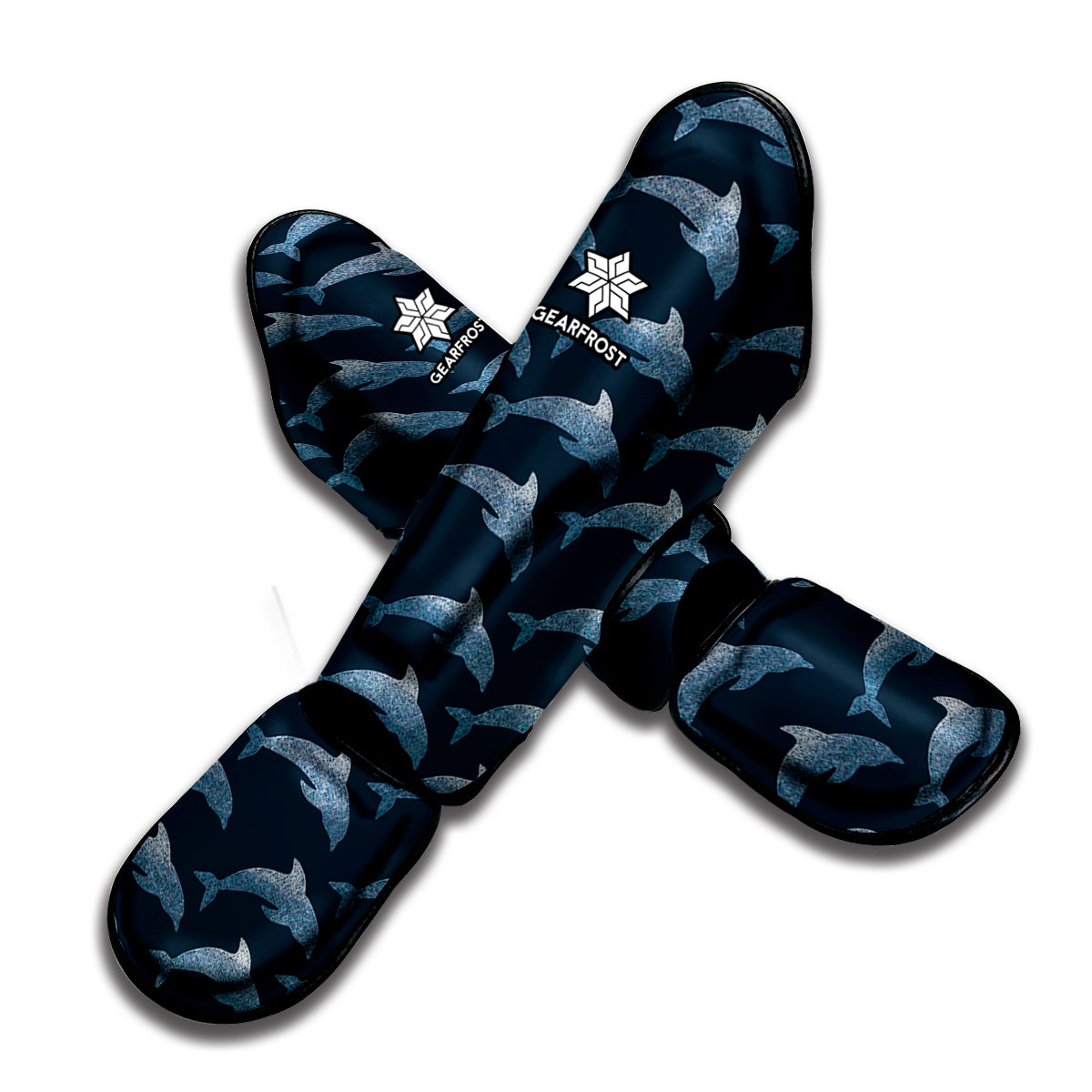 Dolphin Dot Pattern Print Muay Thai Shin Guard