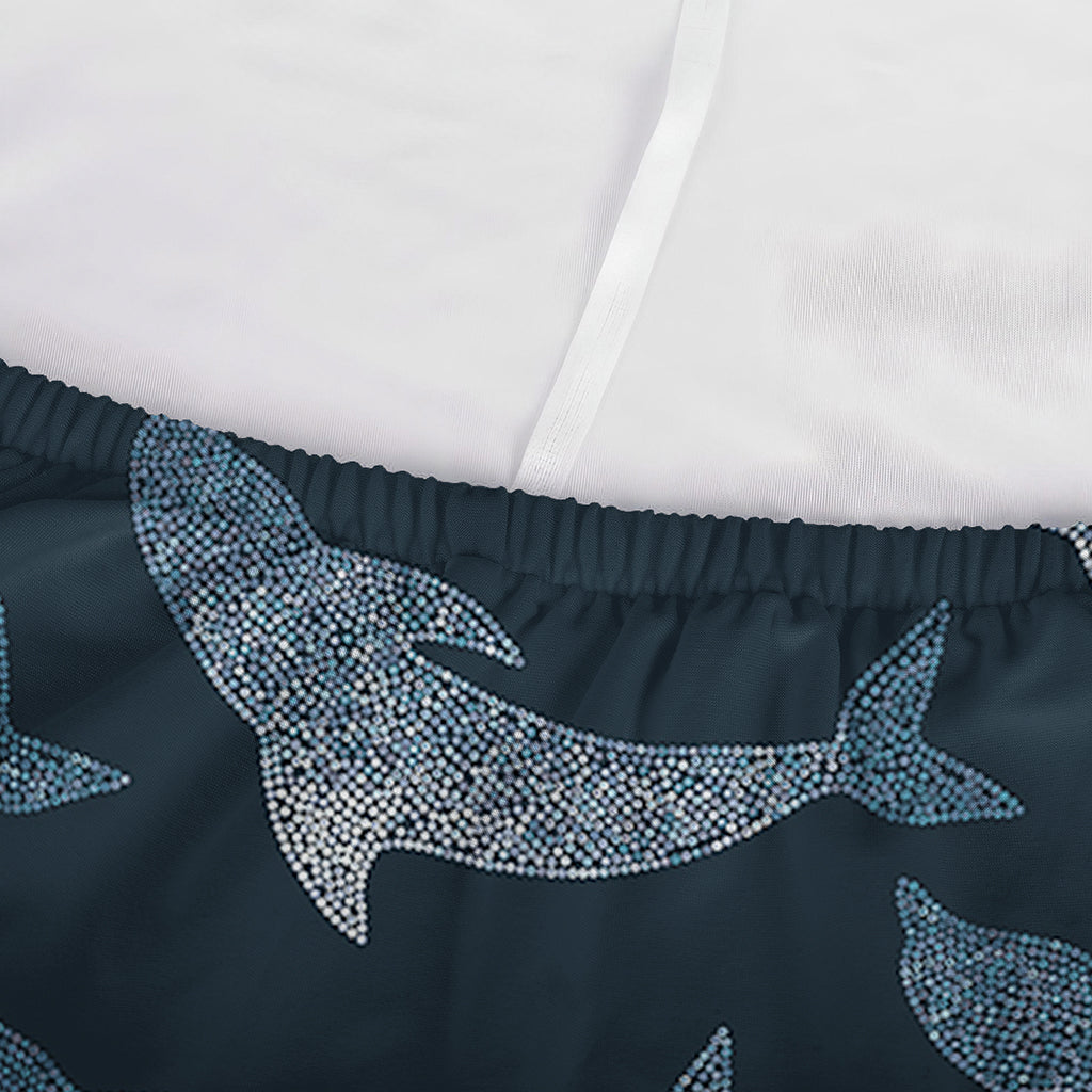 Dolphin Dot Pattern Print Sofa Cover