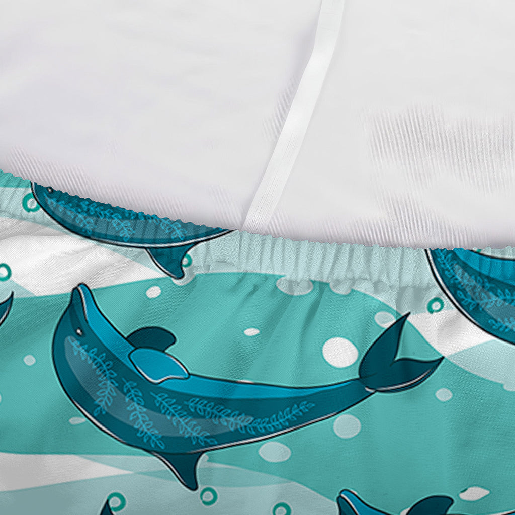 Dolphins In The Ocean Pattern Print Sofa Cover