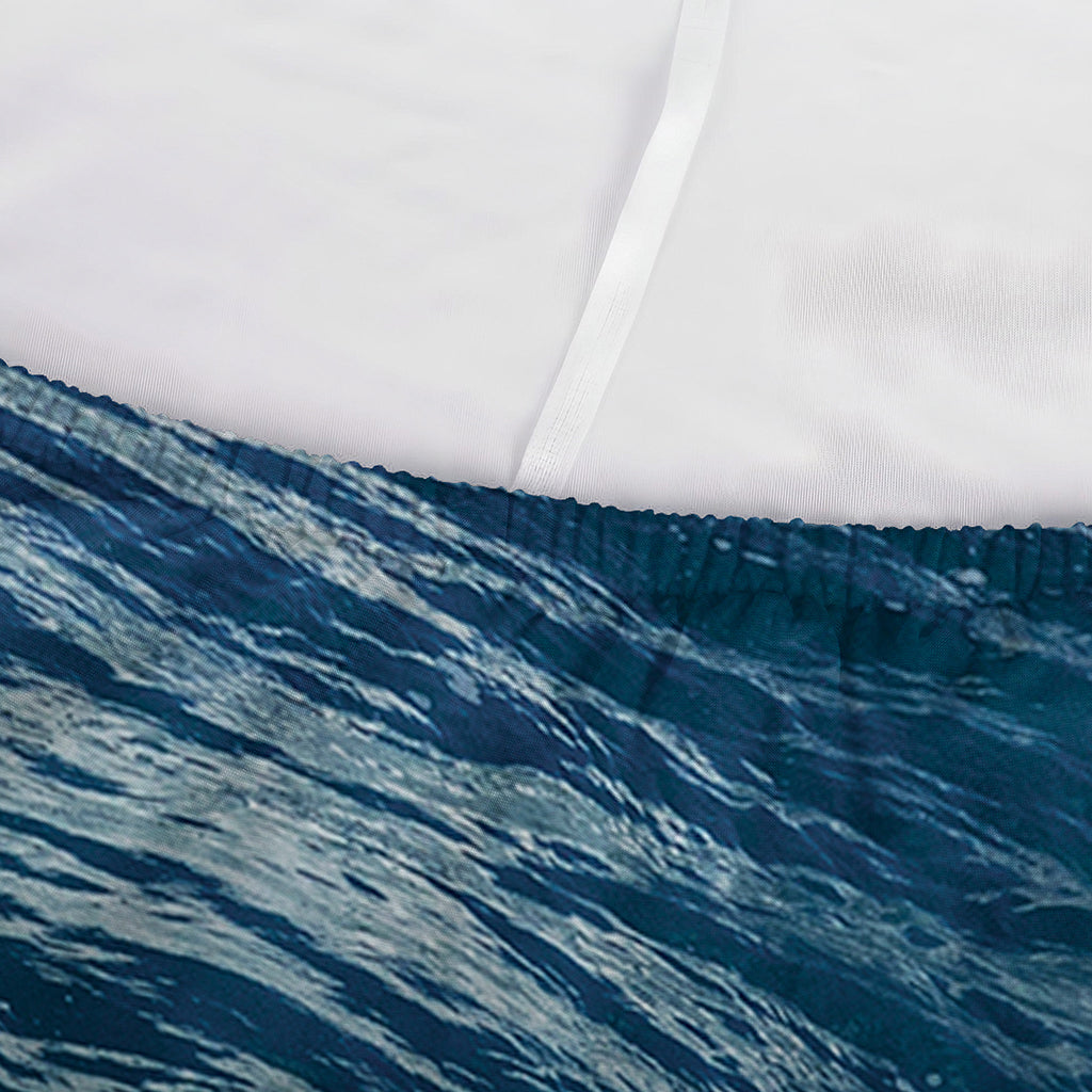Dolphins Jumping Over Waves Print Sofa Cover