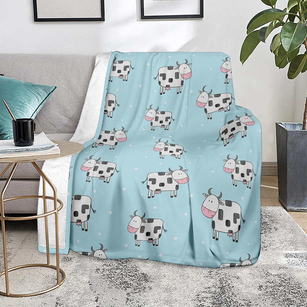Doodle Cow Pattern Print Blanket