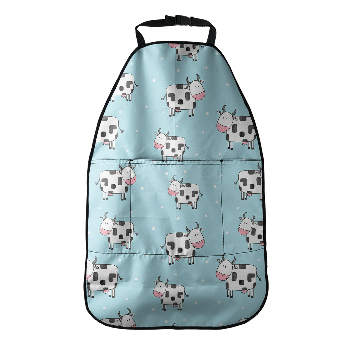 Doodle Cow Pattern Print Car Seat Organizers
